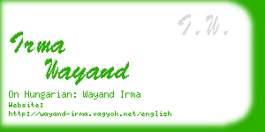 irma wayand business card